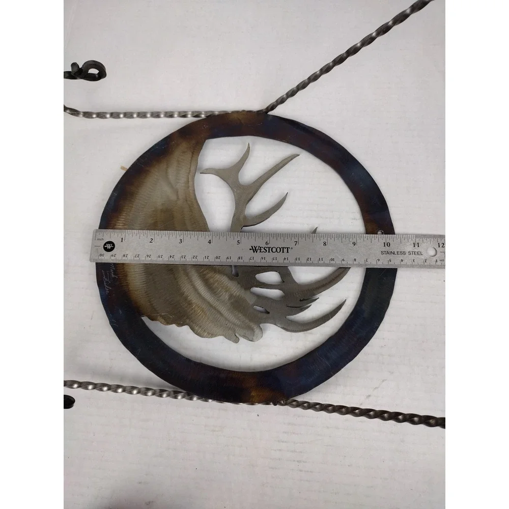 COAT/HAT RACK Metal ELK Handmade Western Artist Made Wall Mount Hang OOAK
